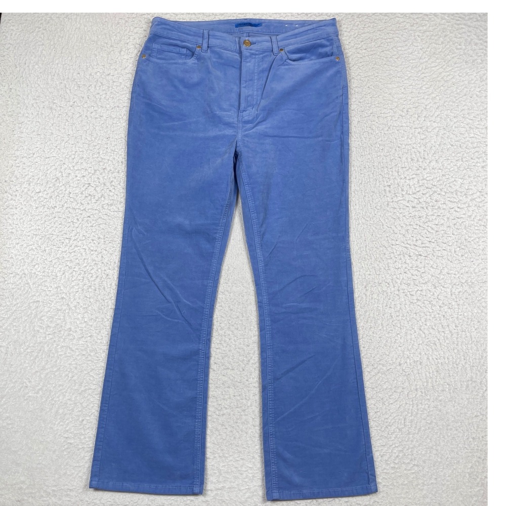 J.McLaughlin Velvet Bootcut Jeans Womens 14 Blue Stretch Casual Preppy